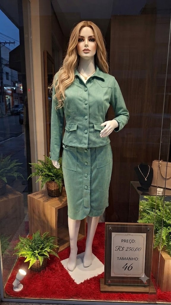 conj. saia e blusa verde camurso - 46. ok. .jpeg