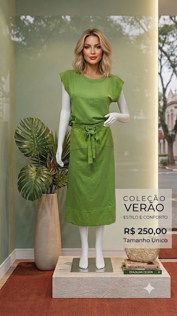 conjunto de saia e blusa verde limão - unico. ok.jpeg